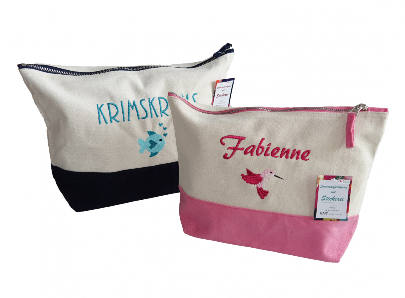 Canvas Tasche mit Namen/Sternzeichen oder Motiv bestickt